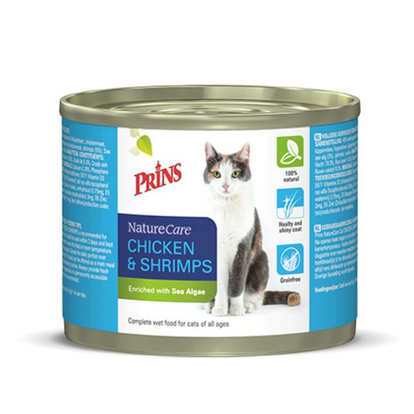 Kassikonserv Prins NatureCare Cat CHICKEN & SHRIMPS
